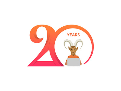 20th-Anniversary Logo 20th anniversary branding lettering logo twenty type typography years