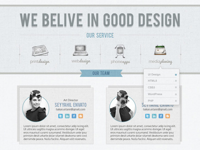 Service page corporate design icon icons minimal page service team web website