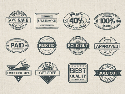 Rubber Stamp Style Badges by Hakan Ertan on Dribbble