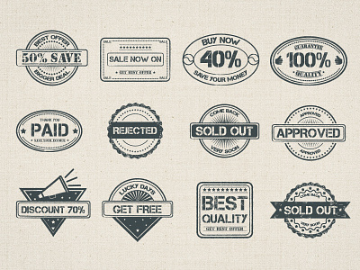 Rubber Stamp Style Badges