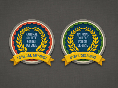 Membership Badges badge badges college custom defense dui law lawyer logo psd retro ribbon shield texture ui