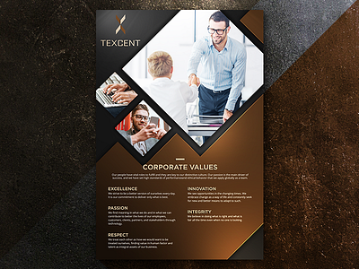Texcent Asia - Corporate Values Poster digital art poster print design