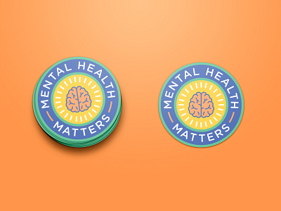 Mental Health Matters Sticker brain design graphic design mental health mental health awareness mental health matters sticker stickermule stickers typography