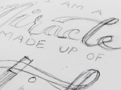 Aloha Ke Akua (process shot) design graphic design handdone typography handlettered illustration sketch type typography