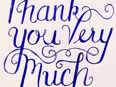 Thank You Very Much ball point pen design drawing hand done type handdrawn handlettered pen rising appalachia sketch thank you type typography