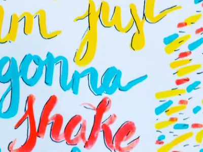 Shake It Off design faber castell handdone typography handlettered illustration music sketch stop motion taylor swift type typography