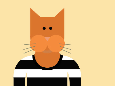 Cat Burglar cat design fun graphic design illustrate illustration stripes whimsy yellow young
