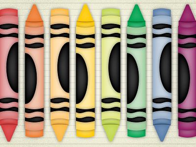 Crayons back to school color crayons design fun graphic design illustration school whimsical wrapper young