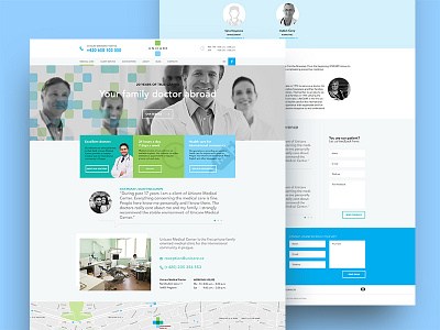 Unicare website doctor hospital ux webdesign webdeveloper