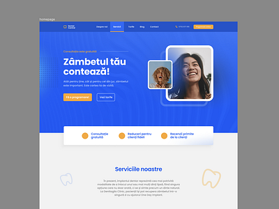 dental services homepage design