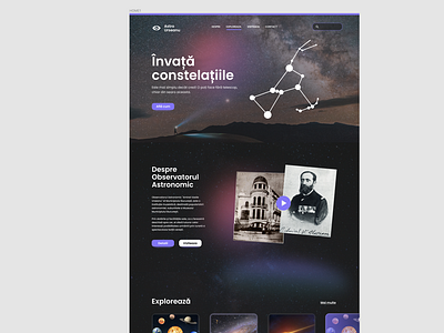 astronomical observatory homepage design