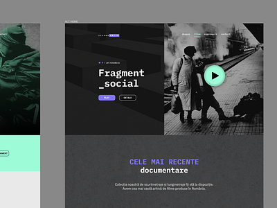 homepage design layout for cinema/film streaming service