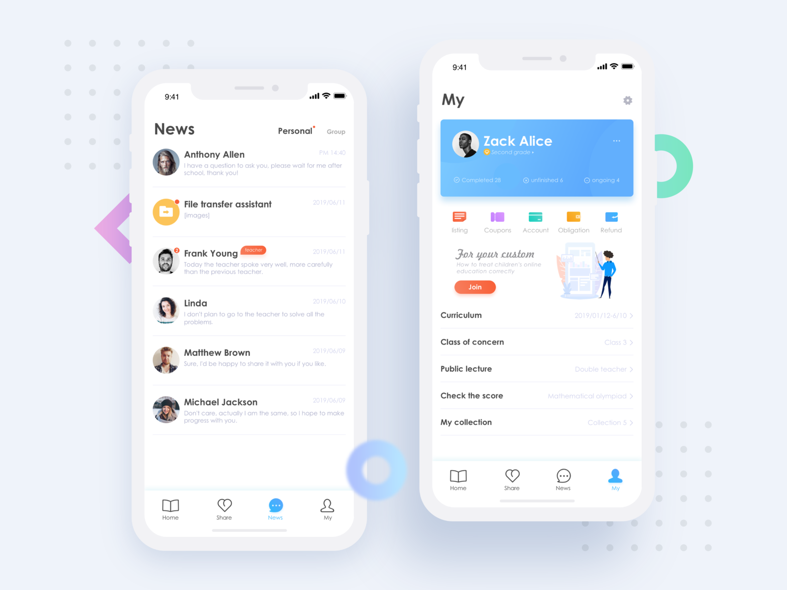 Educational application 3 by DanGe on Dribbble