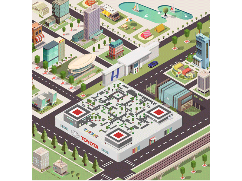 Toyota QR code commercial work by minor on Dribbble