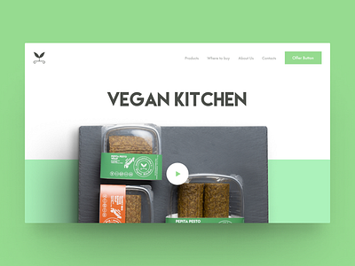 Vegan Kitchen (concept #2) — Landing page