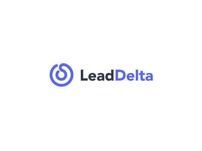 LeadDelta logo branding creative design logo modern simple typography ui