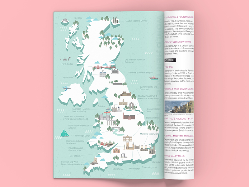 UK map illustration design illustration ui