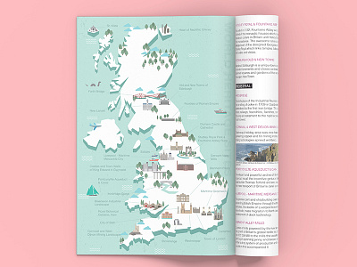 UK map illustration design illustration ui
