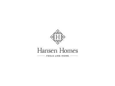 Hansen Homes logo design brand design identity letters logo modern simple typography