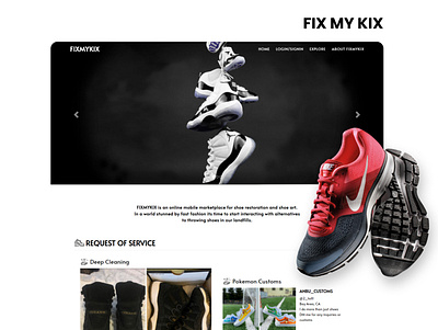 Fix My Kix app branding design logo typography ui ux