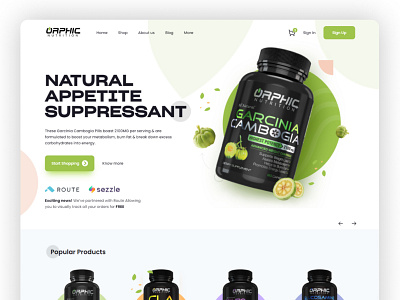 Orphic Nutrition app branding design illustration logo typography ui ux