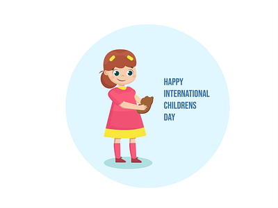 Happy international children day! character children girl graphic design internationaldau kid