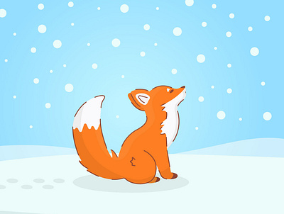 The winter fox 2023 design fox graphic design merrychristmas newyear vector winter xmas
