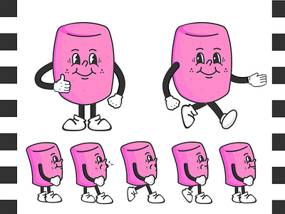 Retro Marshmallow mascot