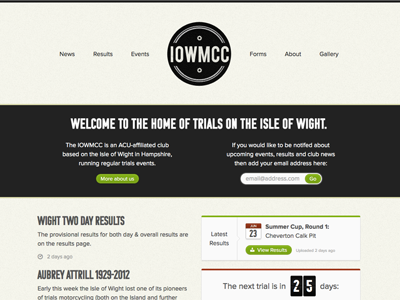 Work in progress: IOWMCC site design