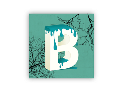 B for Branch 36days b 36daysoftype 36daysoftype 06 b branch design illustration photoshop