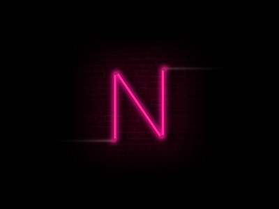 N for Neon 36 days of type 36dayoftype 36days n design illustrator n photoshop