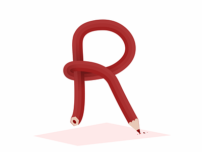 R for Red 36 days of type 36days r 36daysoftype 36daysoftype06 color design illustration illustrator logo r type art type challenge type color typography vector
