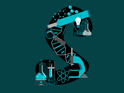 S for Science 36 days of type 36daysoftype 36daysoftype06 branding design illustration illustrator logo s science science illustration typography vector