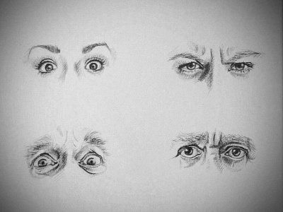 Facial Expressions Sketch drawing emotions expressions eyes face illustration paper pencil sketch