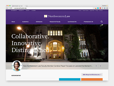 Northwestern Law college education homepage law school university website
