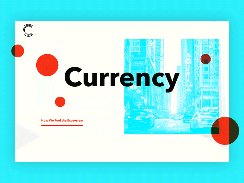 Currency Chicago Splash Page animation blend mode bright colors chicago fintech homepage splash page white