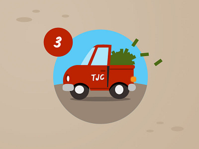 Just the Truck cartoon cash circles drawing illustration money truck