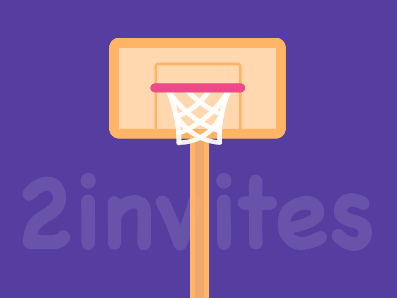 2 Dribbble Invites animation ball basket invite