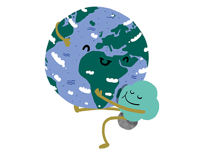 Earth Hug <3 earth ecology hug earth lllustration
