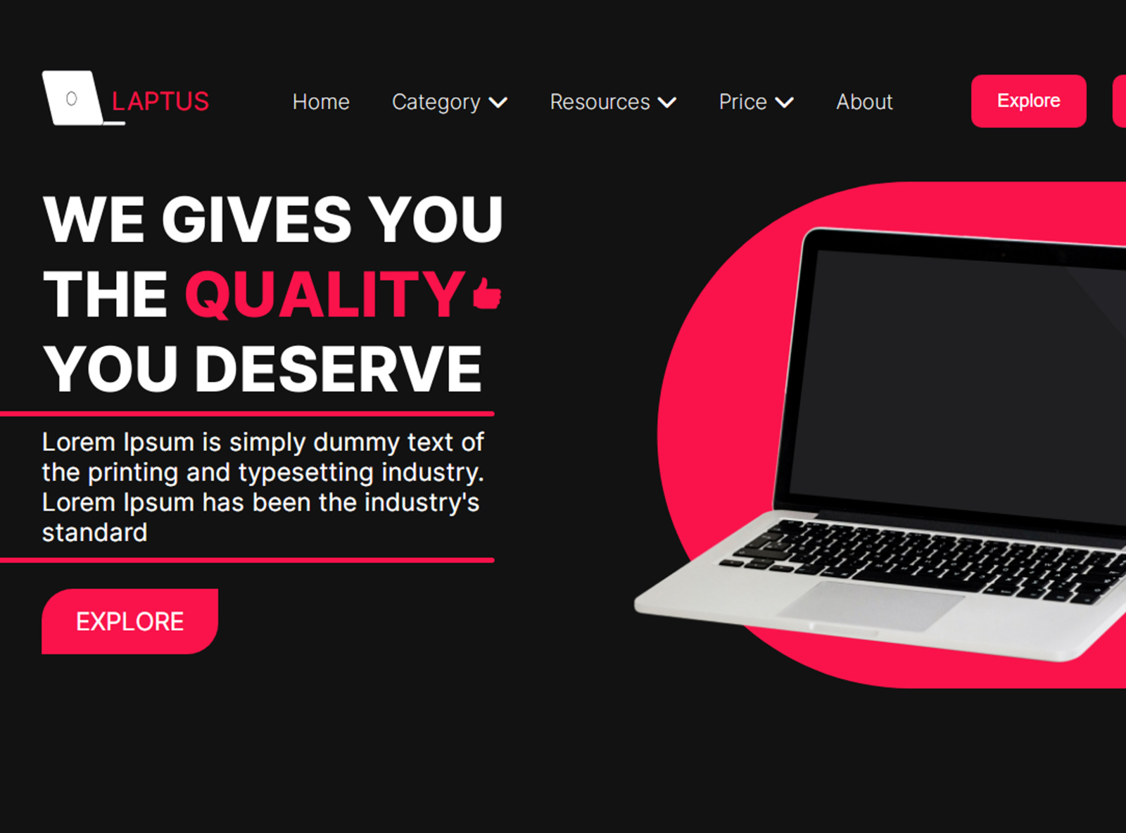 Decent Laptop Website Design by Ali on Dribbble