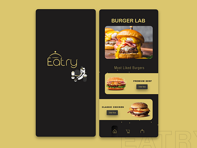 Eatry_Food Ordering App app branding design graphic design illustration logo minimal design ui ux