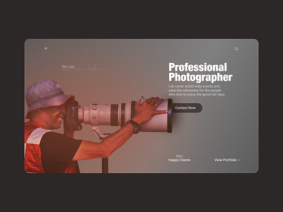 Photographer landing page