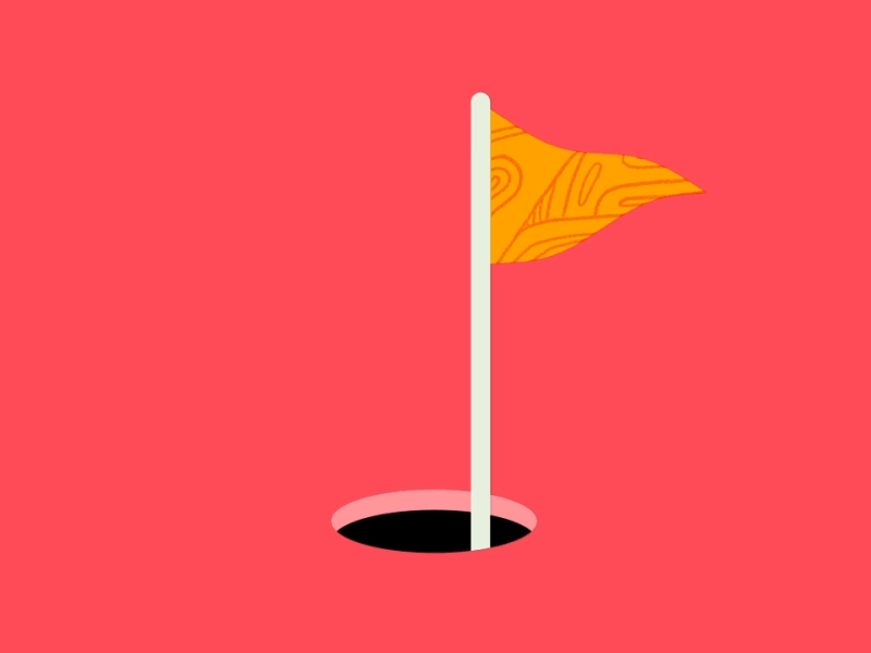 Nice shot 2d after effects animation ball flag gif golf illustration loop shapes