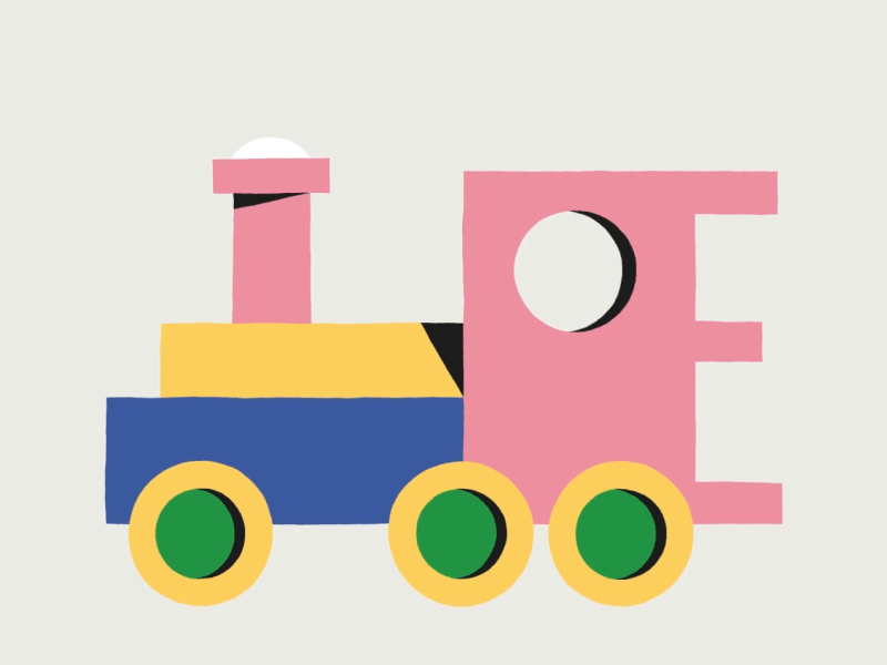 E / 36 days of type 36 days of type animation character design e gif illustration loop motion graphics smoke train typography