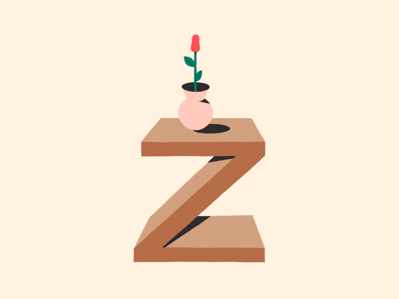 Z / 36 days of type 36 days of type animation flower gif illustration loop motion graphics shapes typography z