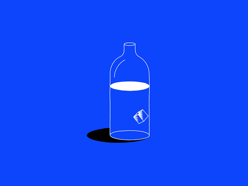 Fresh water animation fresh ice cube illustration motion pitcher water