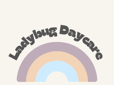 Logo for Ladybug Daycare design graphic design logo typography