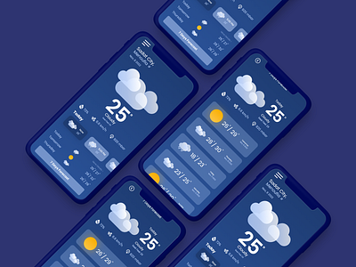 Wheather App graphic design ui