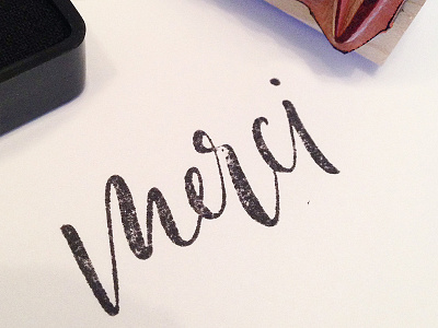Hand-Lettered Stamp brush pen calligraphy lettering typography