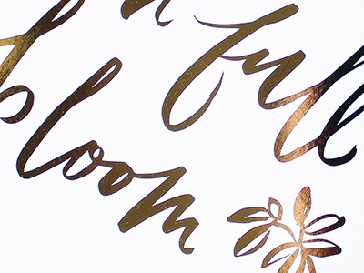 Copper Foil brushpen calligraphy gouache lettering typography